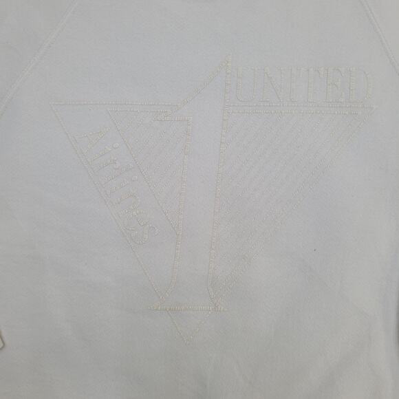 Vintage United-Airlines Sweatshirt Womens M/L 19x23 White - Picture 6 of 11